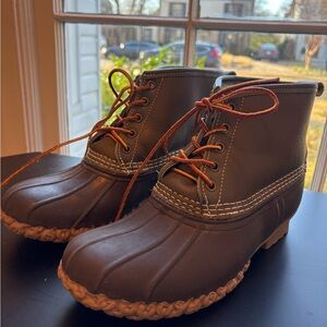 LL Bean Shearling Lined Duck Boots